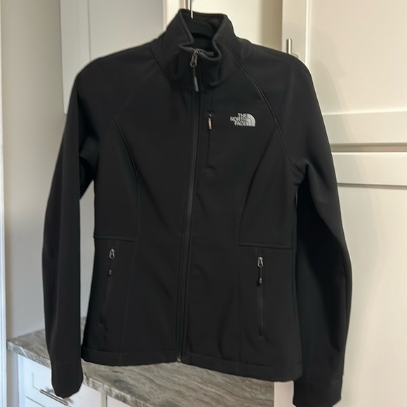 North Face zip up jacket, black, SZ S, like new. - Picture 1 of 3